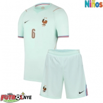Camiseta Francia Eduardo Camavinga #6 Visitante Equipación para niños Mundial 2026 manga corta (+ pantalones cortos)